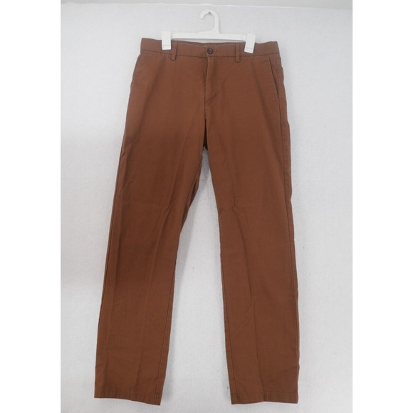 NEW Amazon Essentials Classic Men's Khaki Dress Pants Chinos 33X34 Dark Brown - Picture 2 of 10